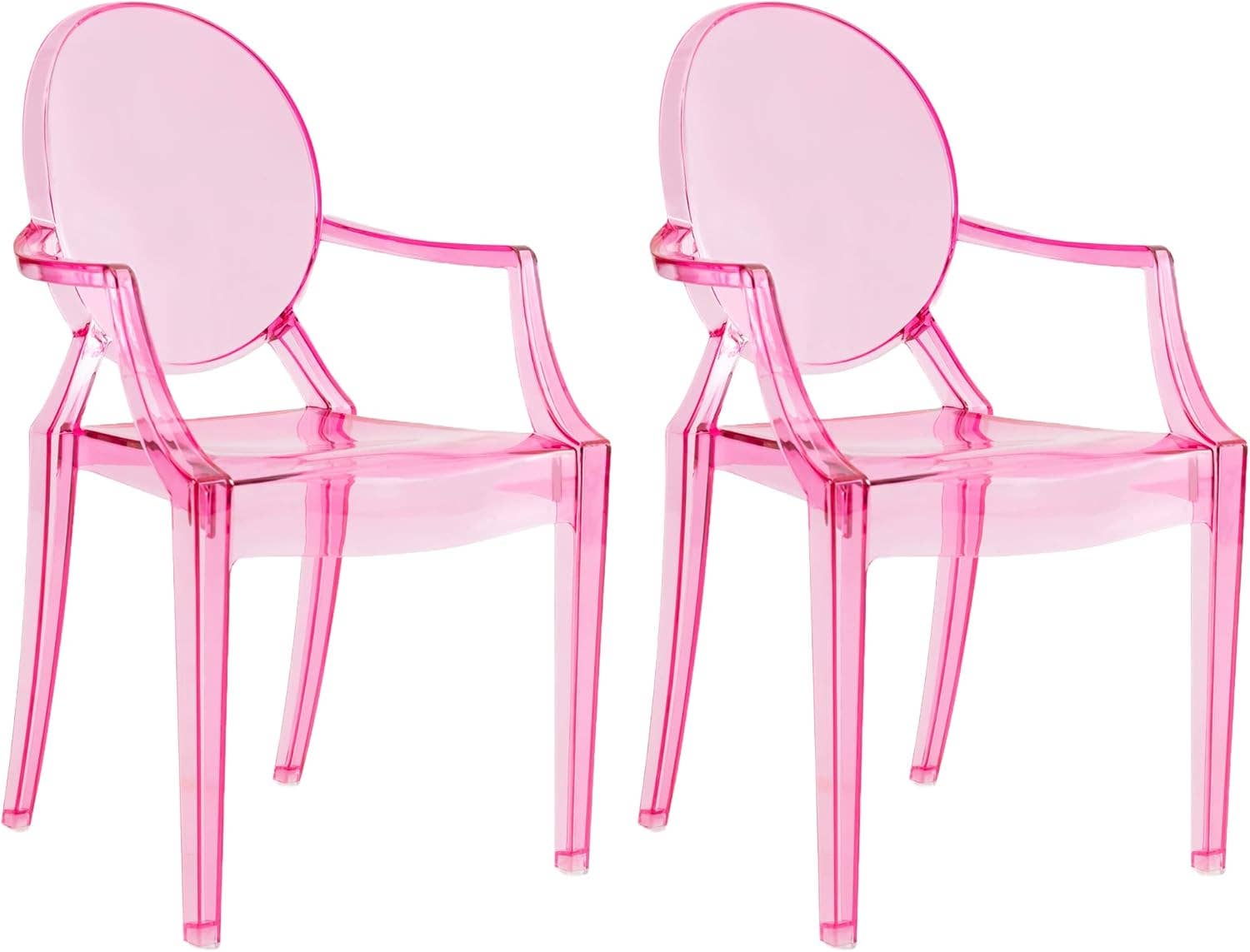 ShopBobbys - Wholesale Chair - Kids - JOON 2 Pack Kids Ghost Chairs with Armrest, 25x13x14.5 Inches, Transparent7