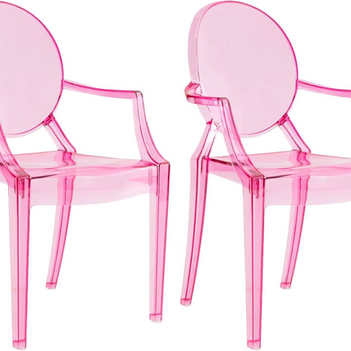 ShopBobbys - Wholesale Chair - Kids - JOON 2 Pack Kids Ghost Chairs with Armrest, 25x13x14.5 Inches, Transparent7