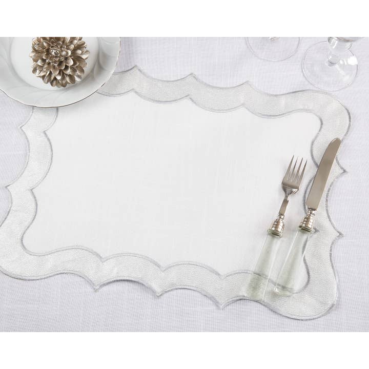 Saro Lifestyle - Wholesale Placemat - Scallop Border Placemat7