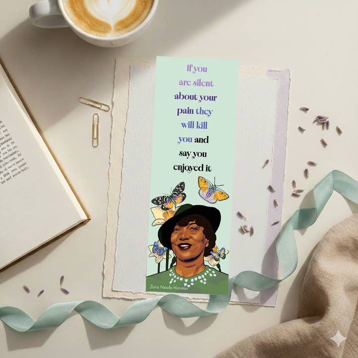 Zora Neale Hurston Bookmark for wholesale by Taylor McManus Illustration