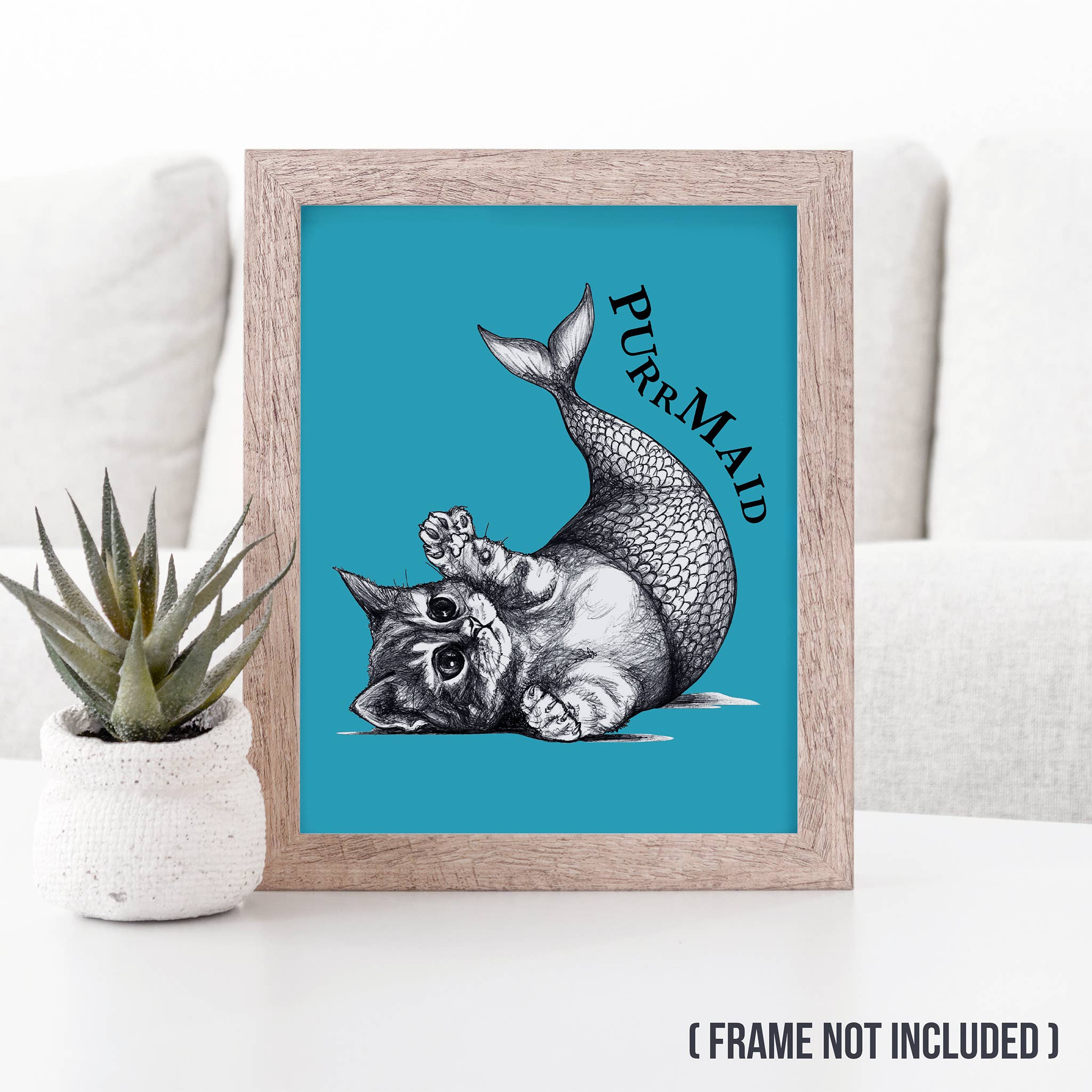 Whatif Creations - Wholesale Art Print - Purrmaid 8x10" Art Print1