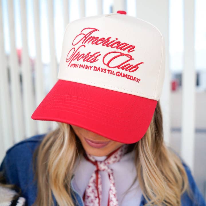 KENZKUSTOMZ - Vente Casquette de camionneur – femme - Casquette de camionneur vintage American Sports Club22