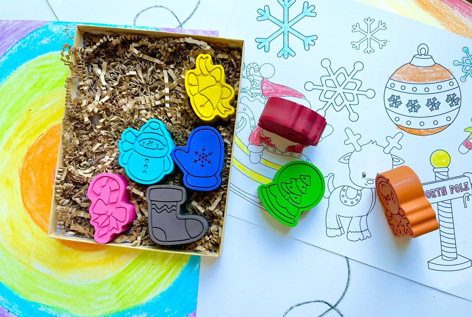 KagesKrayons - Vente Crayon – enfant et bébé - Coffret cadeau de luxe avec crayons de Noël5
