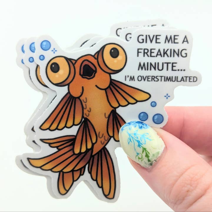 Overstimulated Vinyl Sticker for wholesale by The Pleiadian Altar