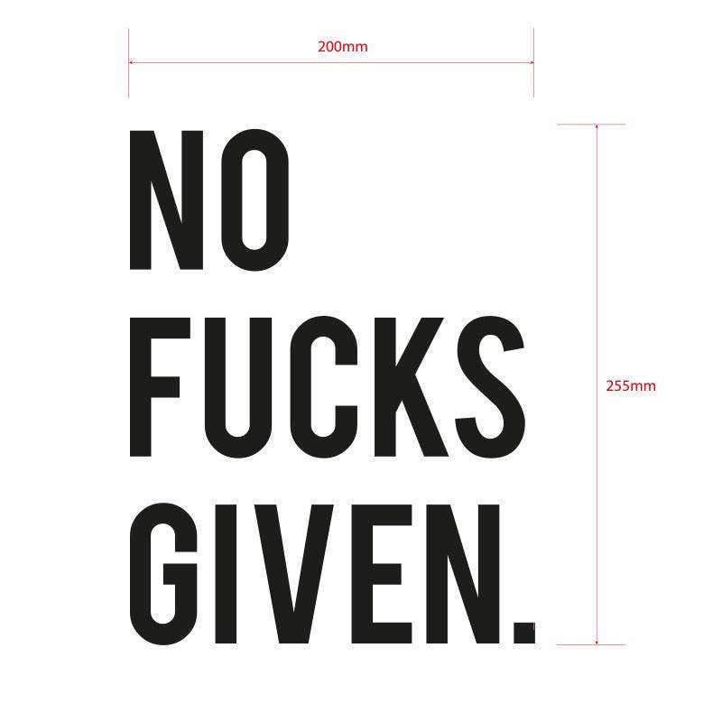 Pikkii – wholesale Wall decal/stickers – NO F*CKS GIVEN - Vinyl Decal | Wall Art Mirror Sticker Kit3