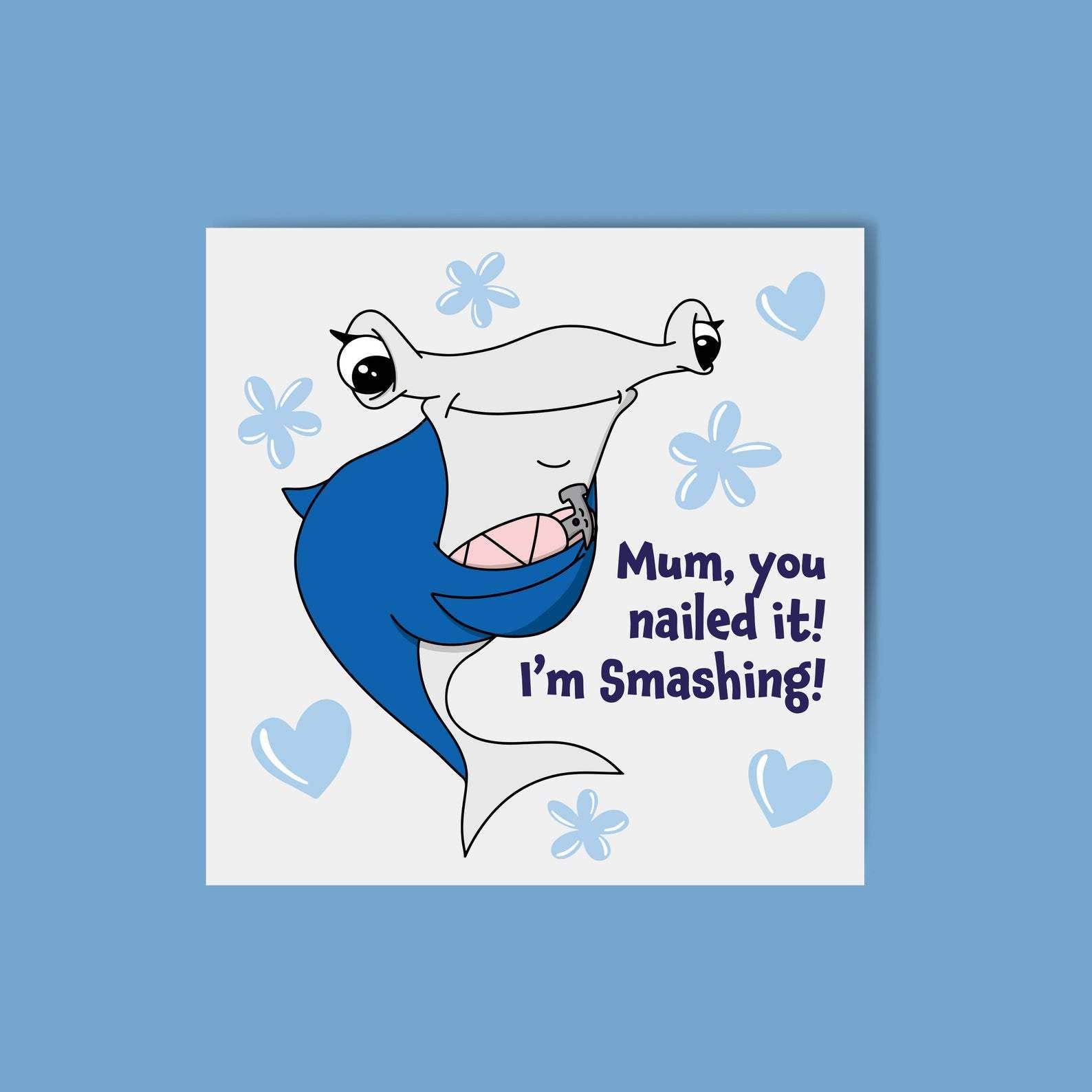 BeckiLamby – wholesale Mother’s Day card – Hammerhead Mum Card0