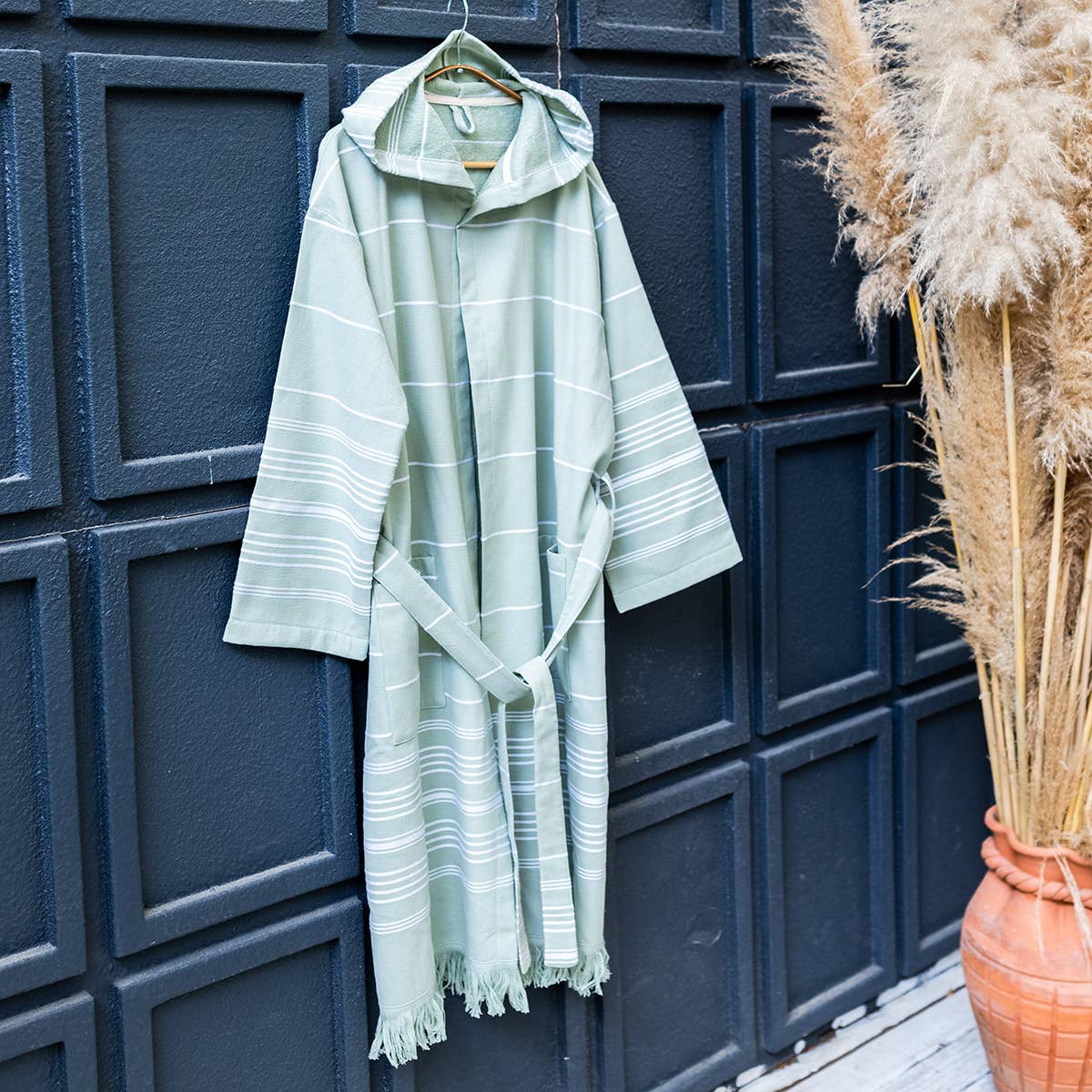 Kikoya – wholesale Robe – Unisex – Terrybacked Bathrobe Turkish Cotton Light Weight Hood Quick 19