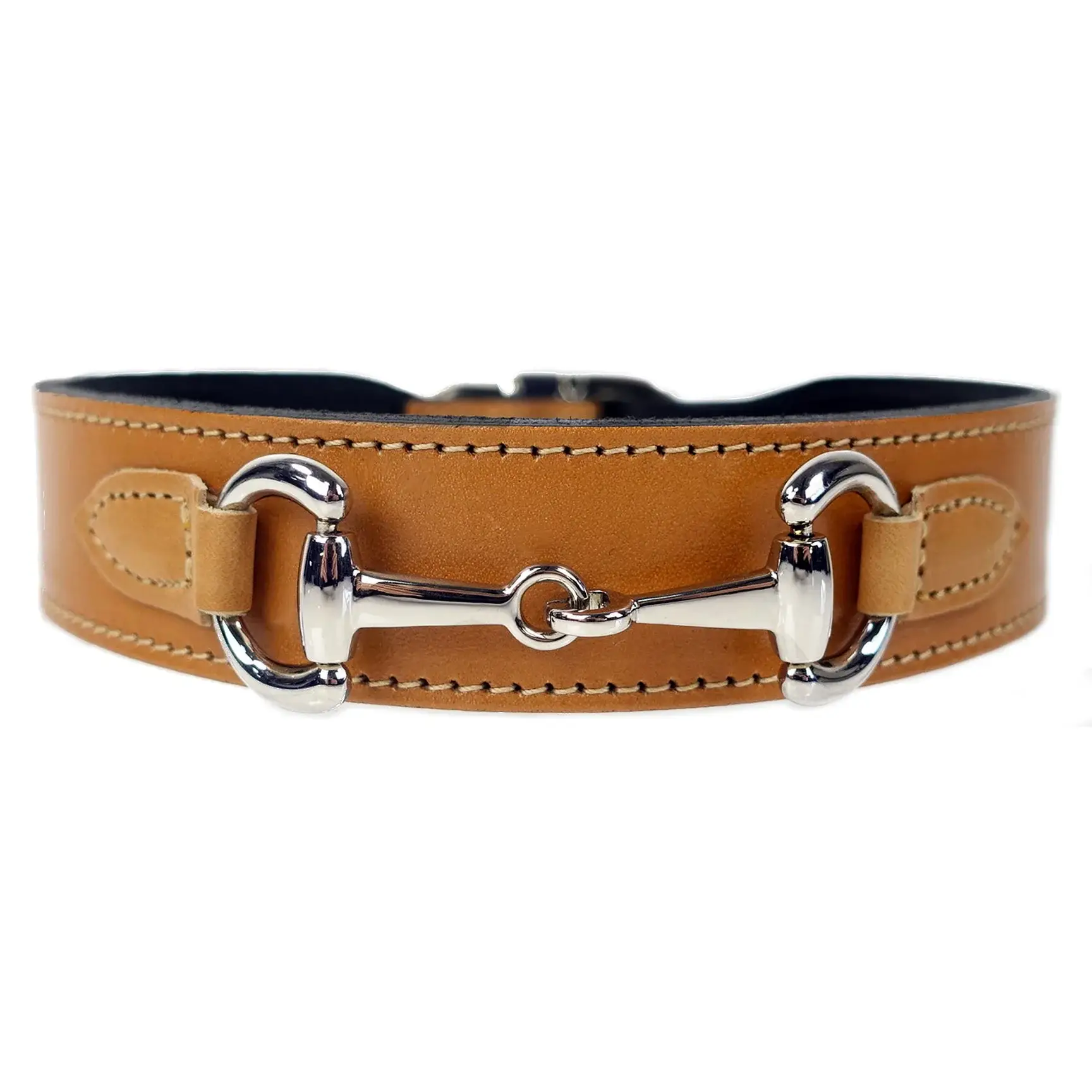 Hartman & Rose – Großhandel Haustierhalsband – Hund – Belmont Hundehalsband aus Hirschleder und Nickel0
