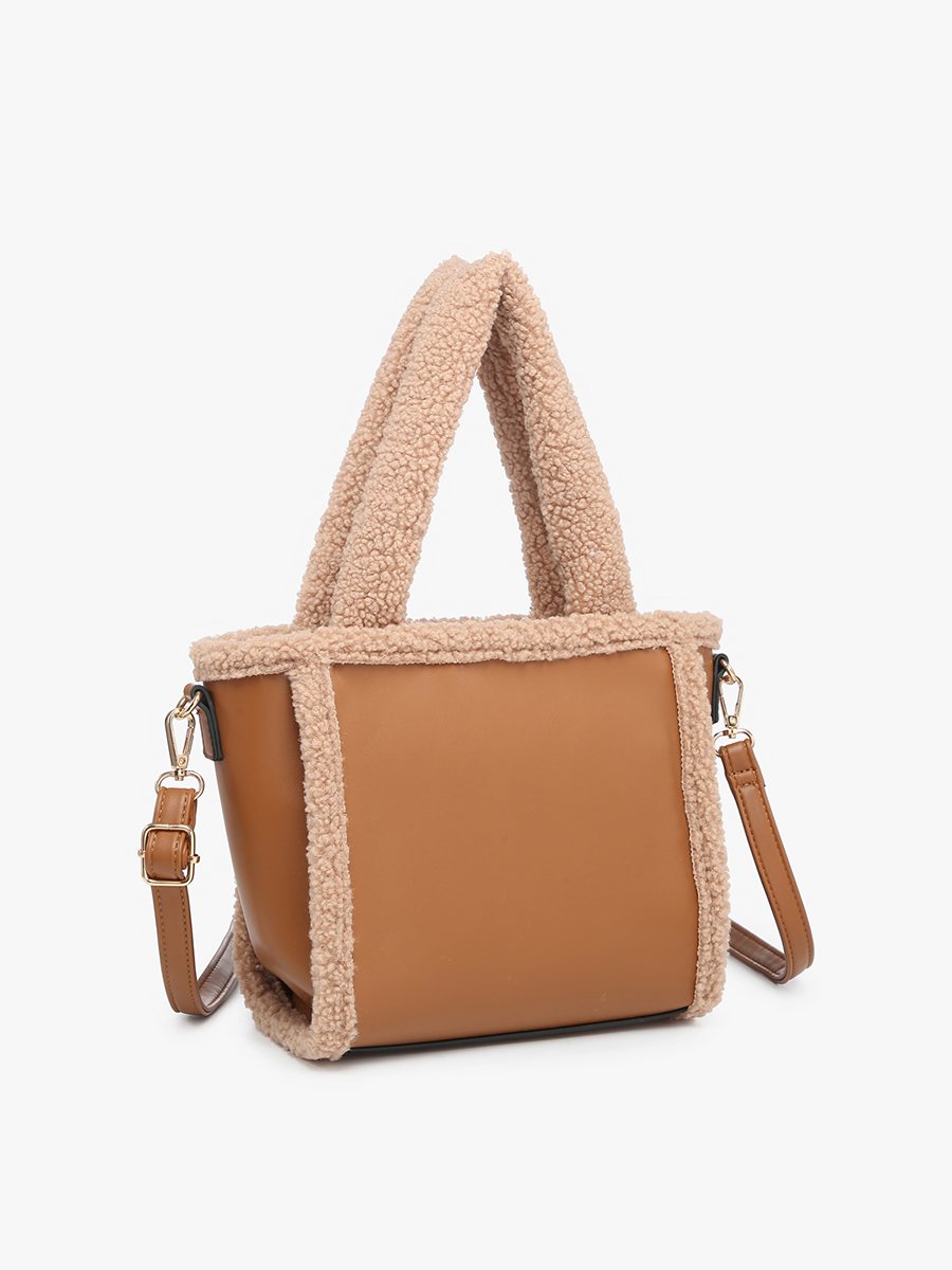 Jen & Co. – Großhandel Satchel – Damen – JN2378 Helsinki Sherpa Trim Satchel/Umhängetasche5