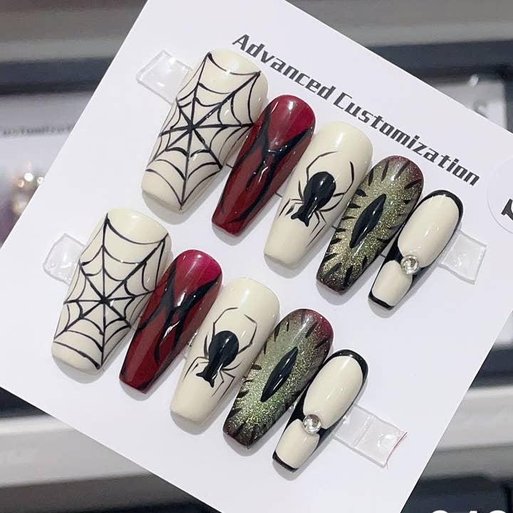 hand made Press on Nails 24821 for wholesale by foamboxnail