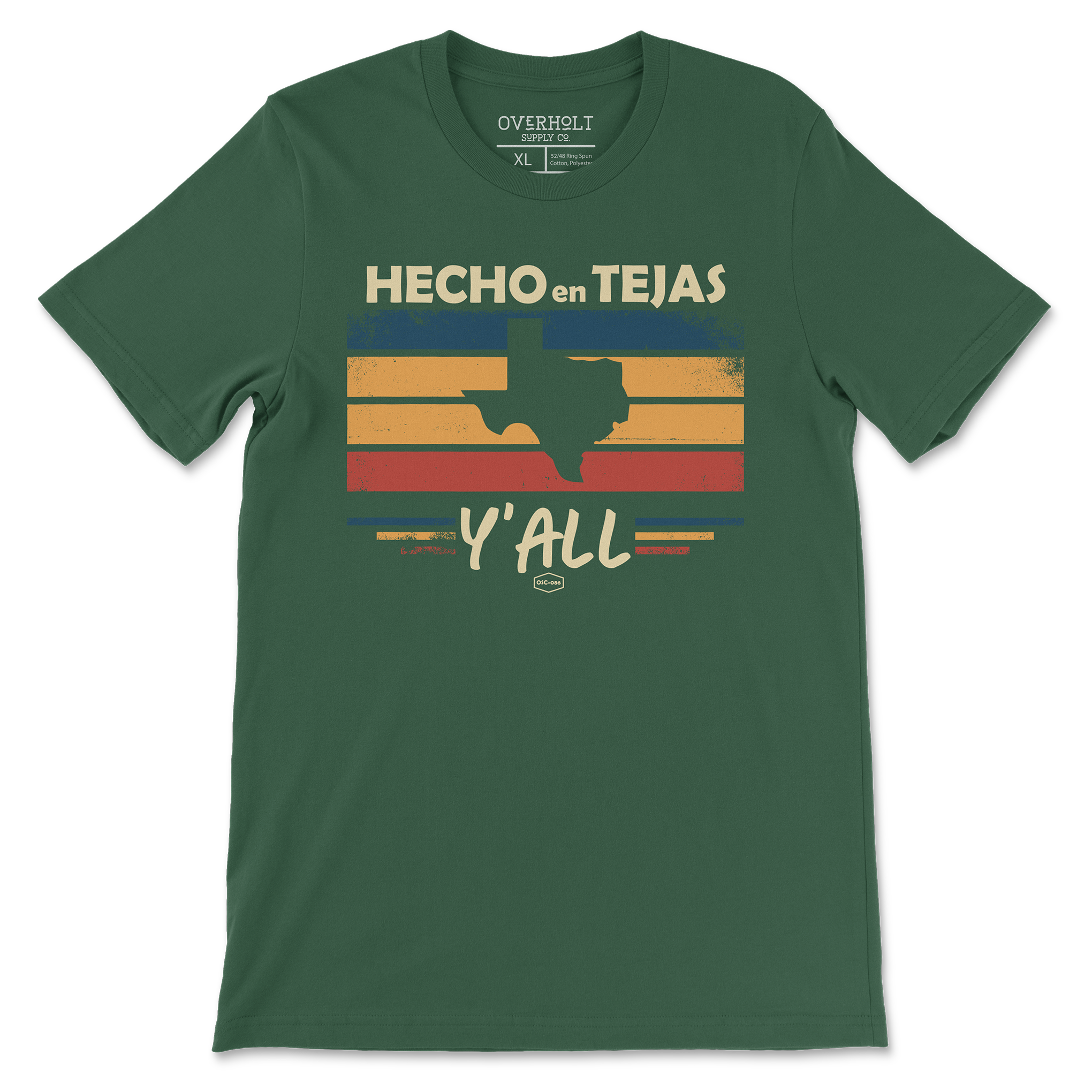 Overholt Supply Co. - Wholesale Screen Printed T-Shirt - Men's - OSC-086 Hecho en Tejas Y'all 2.02