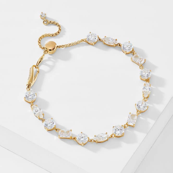 NADRI - Wholesale Link & Chain Bracelet - INVITATION ONLY LARGE CZ SLIDER BRACELET