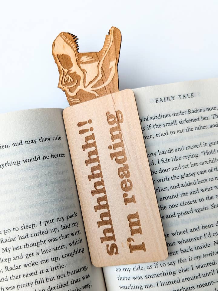Shhhh!! I'm Reading - Wooden Bookmark for wholesale by Emberglow Gaming