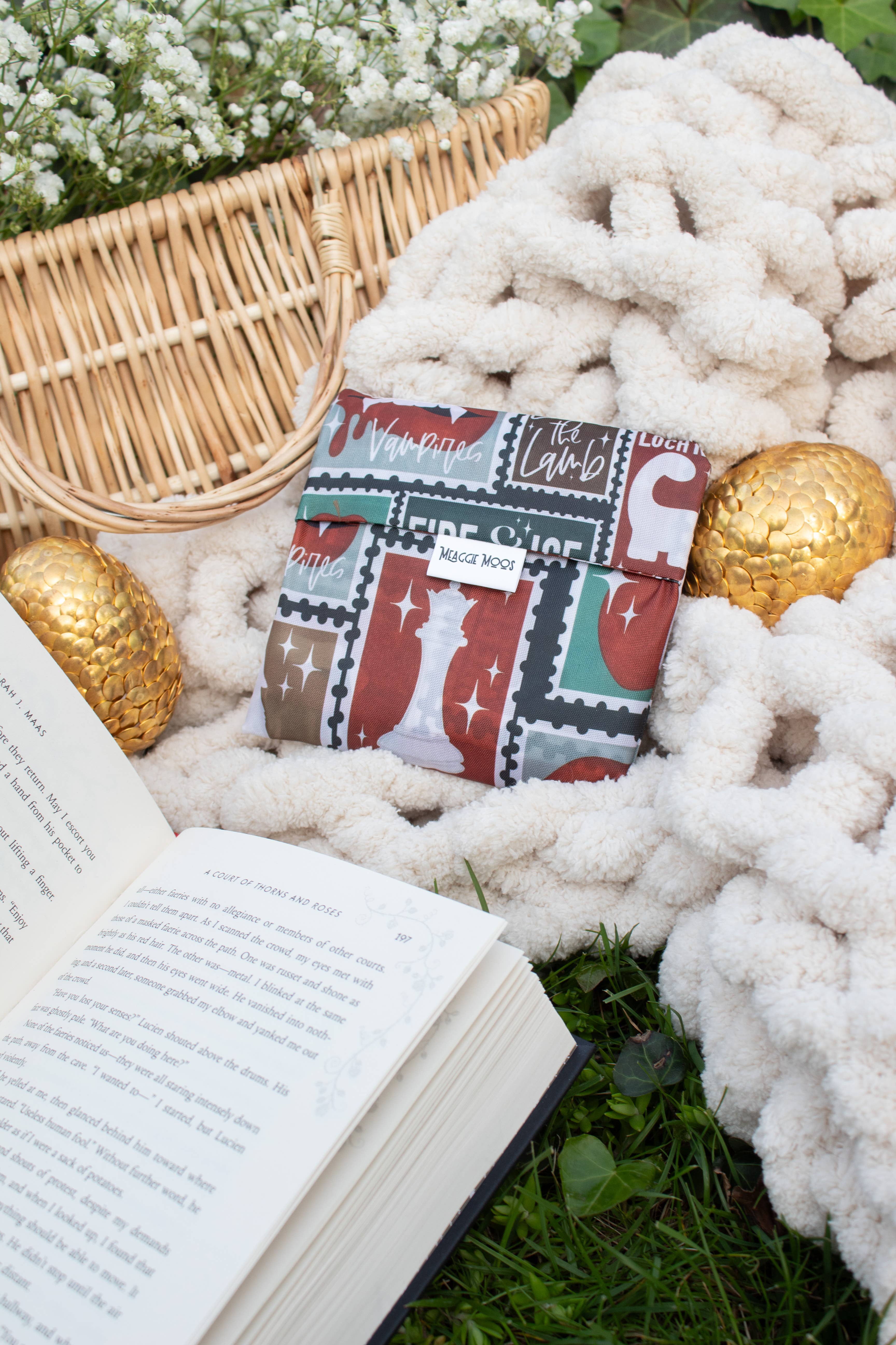 Meaggie Moos - Wholesale Grocery/Shopping Bag - Forks WA Stamps | Reusable Bookish Foldable Grocery Tote Bag1