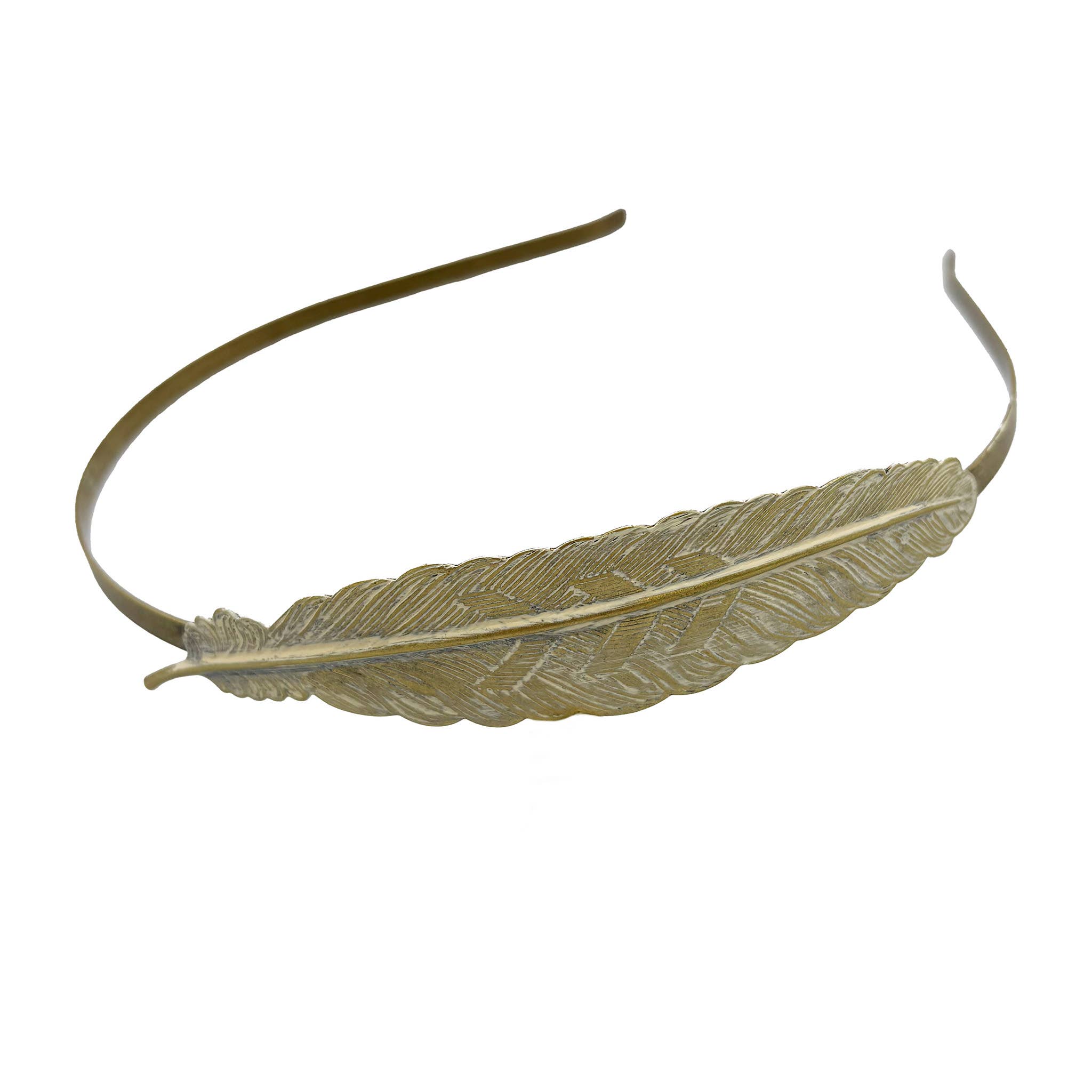 Gleeful Peacock - Wholesale Fashion Headband - Women's - Feather Quill Boho Statement Headband2