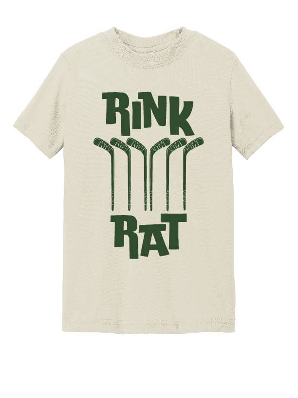 T-shirt pour tout-petit Rink Rat avec crosses de hockey pour la vente par True North Threads