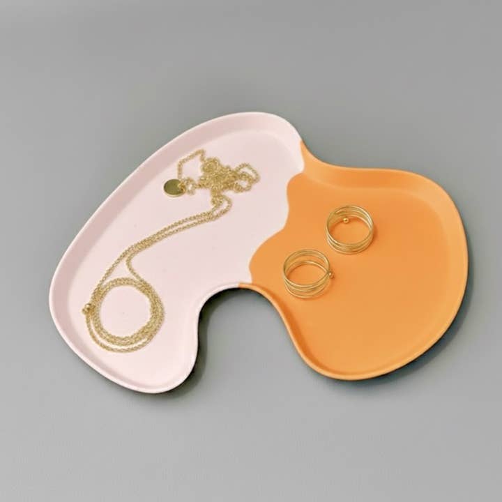 Tofarvet orange og pink nipseskål og smykkeskål for engroshandel hos Eli and Things