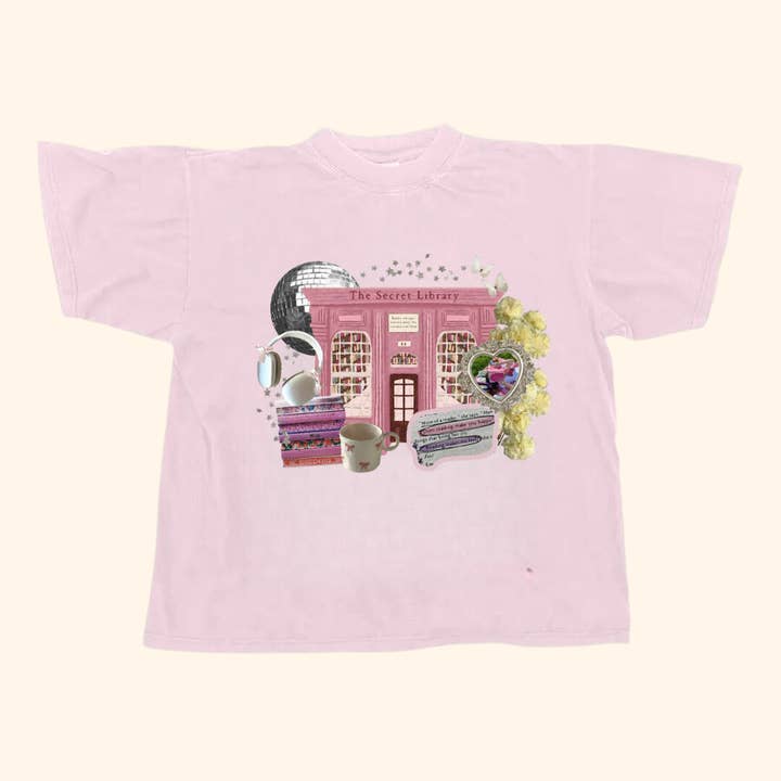 Letters and Lucy – wholesale T-shirt med screentryck – Barn – Bokälskande collage-t-shirt