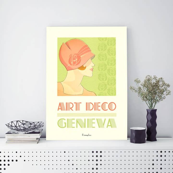 Tirage A3 Deco Dames : Genève pour la vente par Pennychoo
