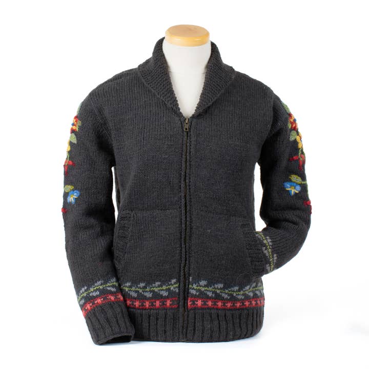 Lost Horizons Knitwear - Wholesale Knit Sweater - Women's - Hartley Knit Sweater with Floral Antler Design