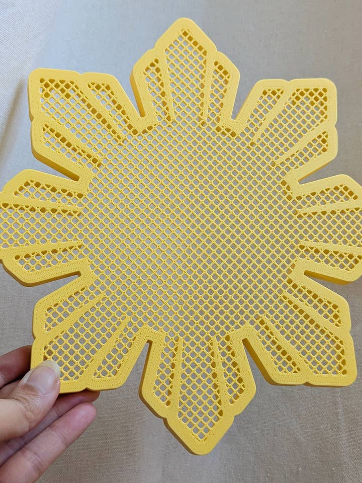 Araw Filipino Sun Pin & Earring Display Board (Yellow) for wholesale by Petty Party