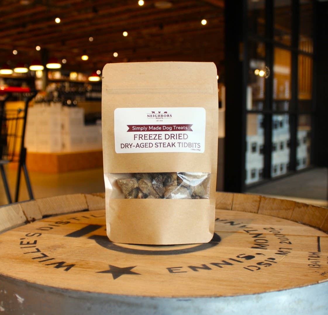 Neighbors Meats - Wholesale Pet Treats - Dog - Dog Treats Freeze Dried Dry-Aged Steak Tidbits0