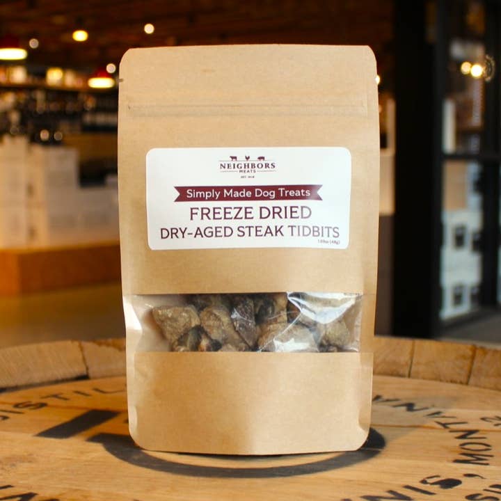 Neighbors Meats - Wholesale Pet Treats - Dog - Dog Treats Freeze Dried Dry-Aged Steak Tidbits