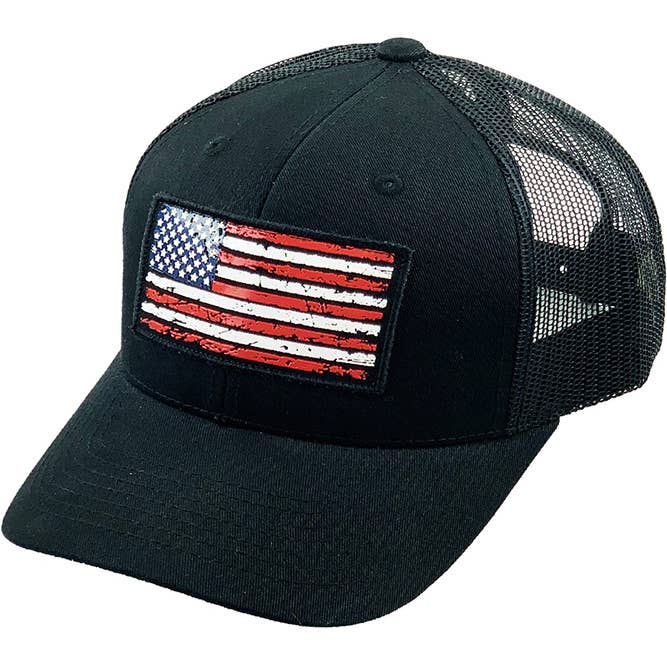 Hana - Wholesale Truckerpet - Dames - Vlag, platte patch met UV-print, mesh-achterkant, balpet met Amerikaanse vlag18