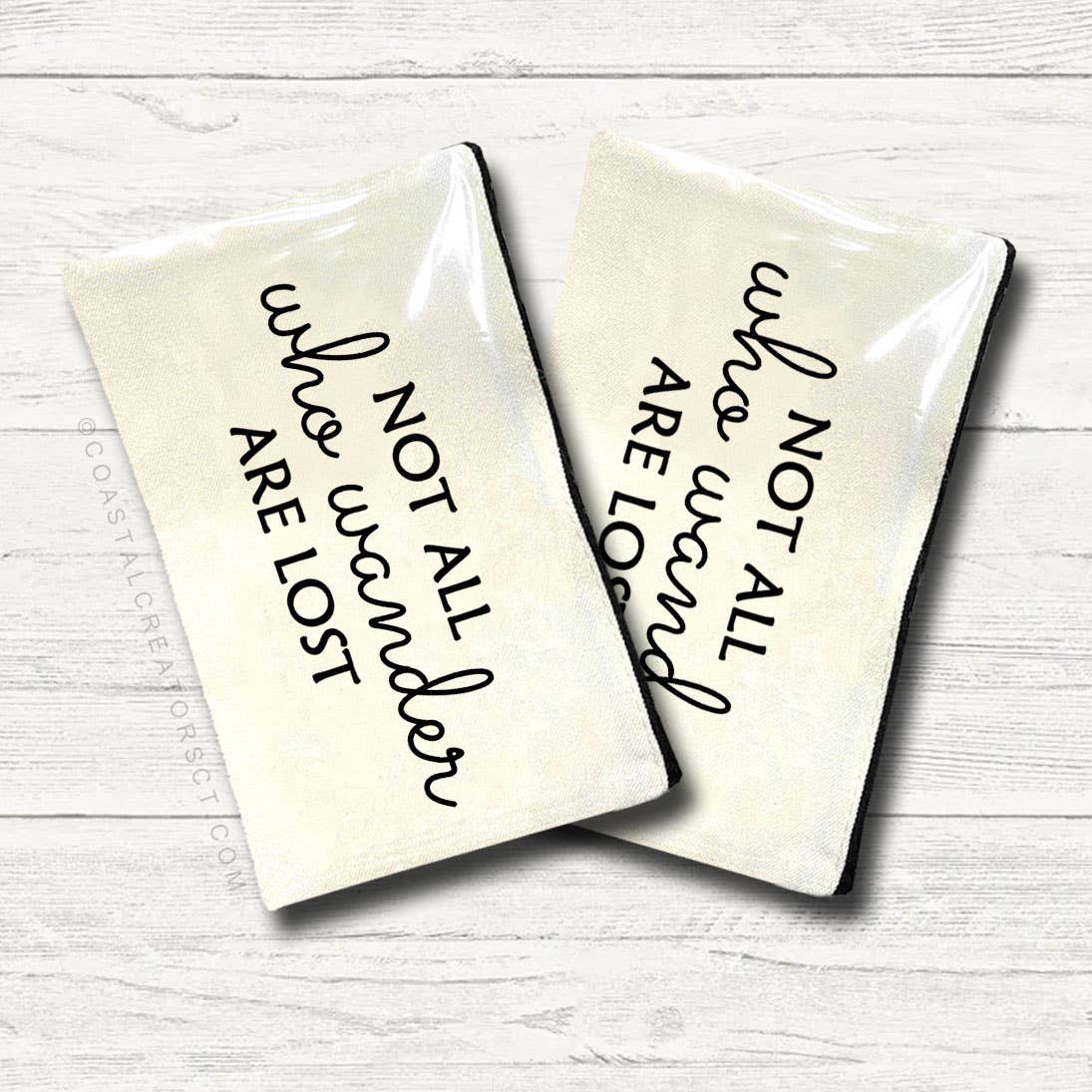 Coastal Creators of Connecticut - Wholesale Pouch - Unisex - Not all Who Wander Are Lost Multi-Use Canvas Storage Pouch0