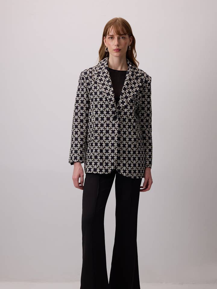 LÅSEMØNSTRET BLAZERJAKKE for engroshandel hos Touché Privé EU