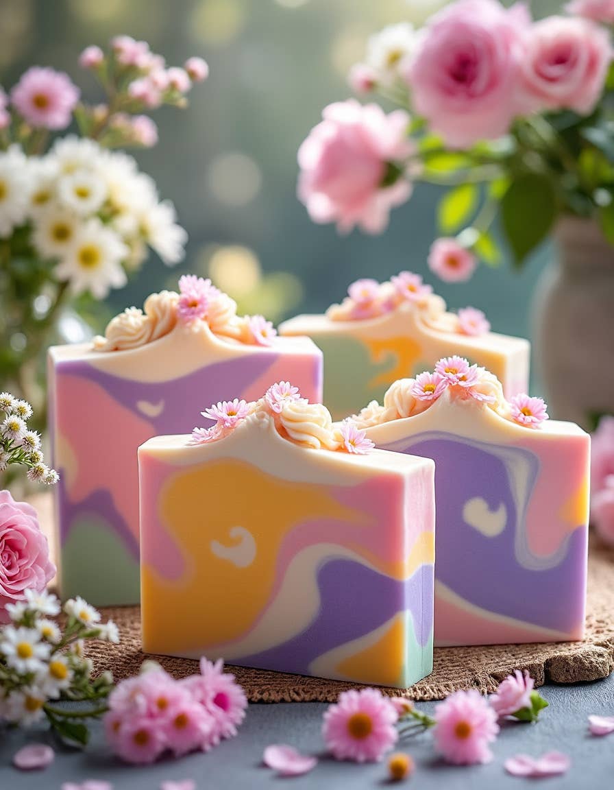 Priscila Leen Arts at Florida Soap Candle - Wholesale Bar Soap - Wild Flowers Spring Soap7