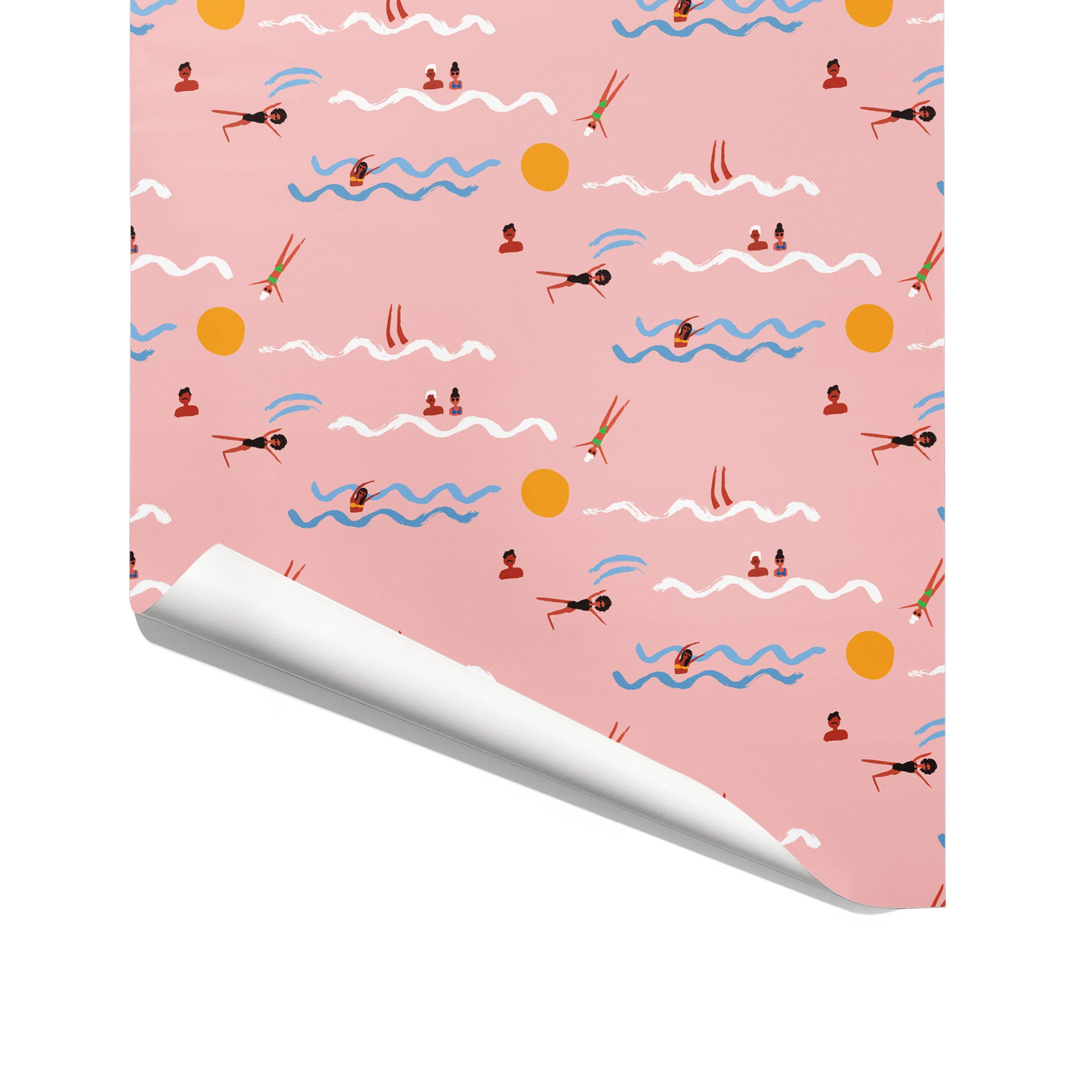 Carolyn Suzuki - Wholesale Wrapping Paper Roll - SWIMMERS - Rolled Gift Wrap2