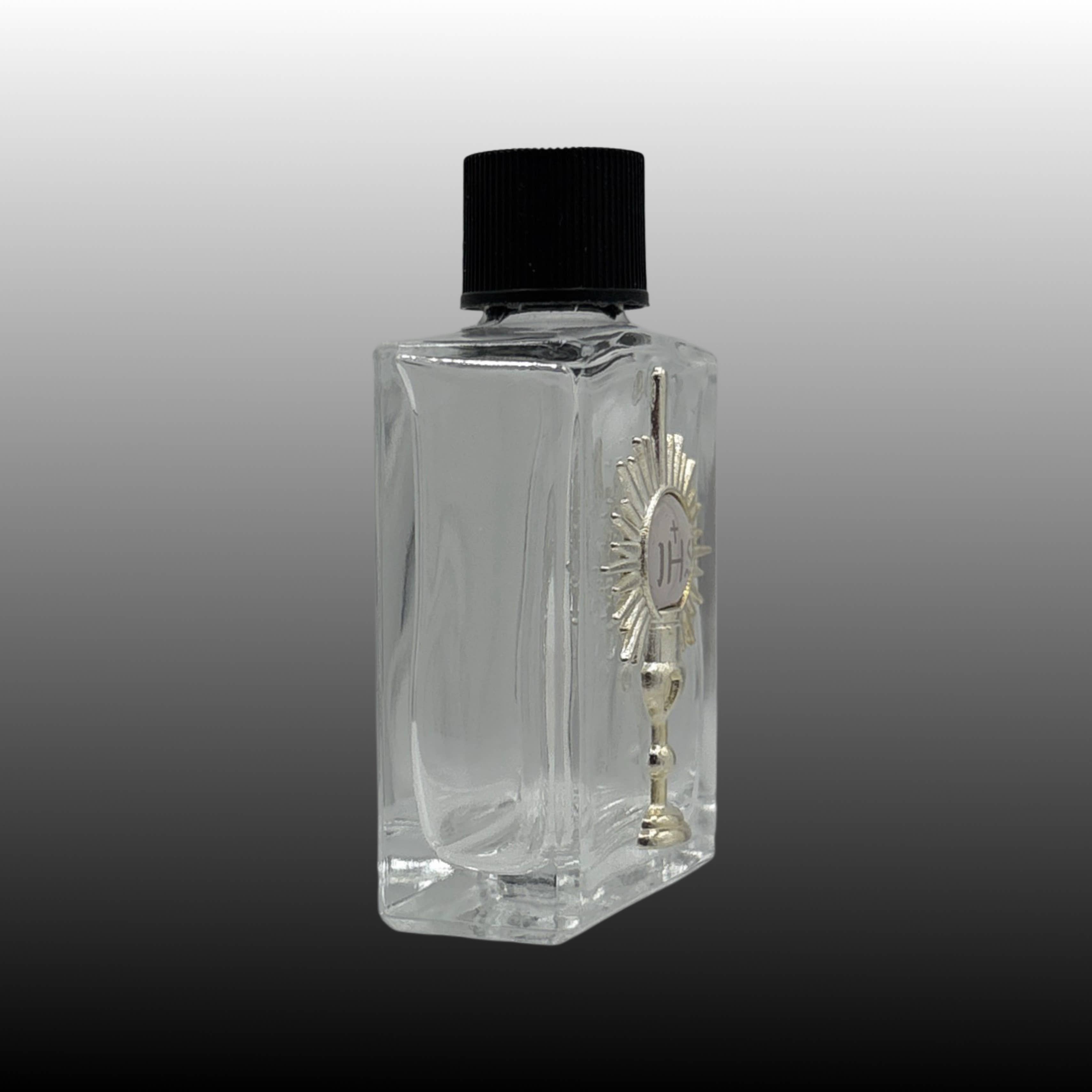 Oremus Mercy - Wholesale Travel Container - Holy Water Bottle - Holy Eucharist w/ Pewter Charm    2.5"1