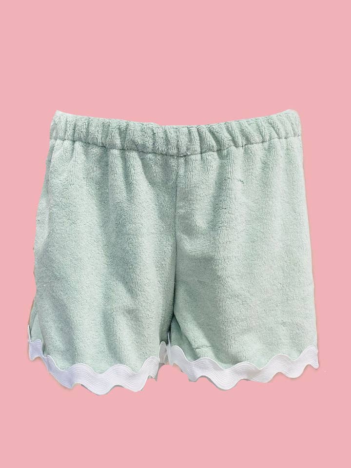 SHORTS ESPONJA ZIGZAG B Verde Agua Grosella of LOVE para venta al por mayor de RIBES OF LOVE