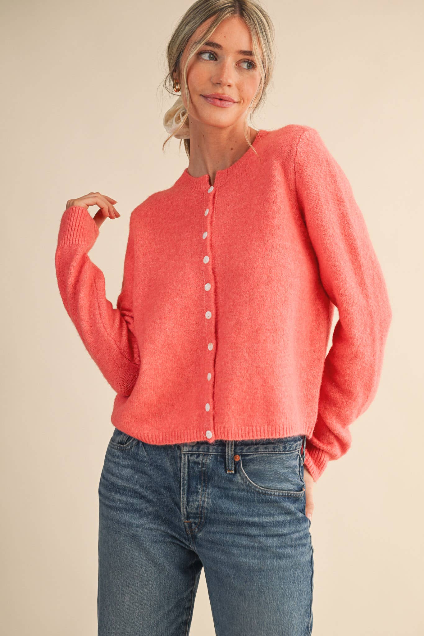 &MERCI - Wholesale Cardigan - Women's - MARLED KNIT SWEATER CARDIGAN MSW1124827