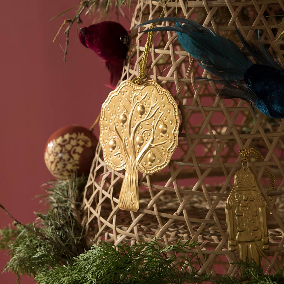 Mahe Homeware – Großhandel Verzierung – Baum-Ornament aus Messing mit Elefantenprägung2