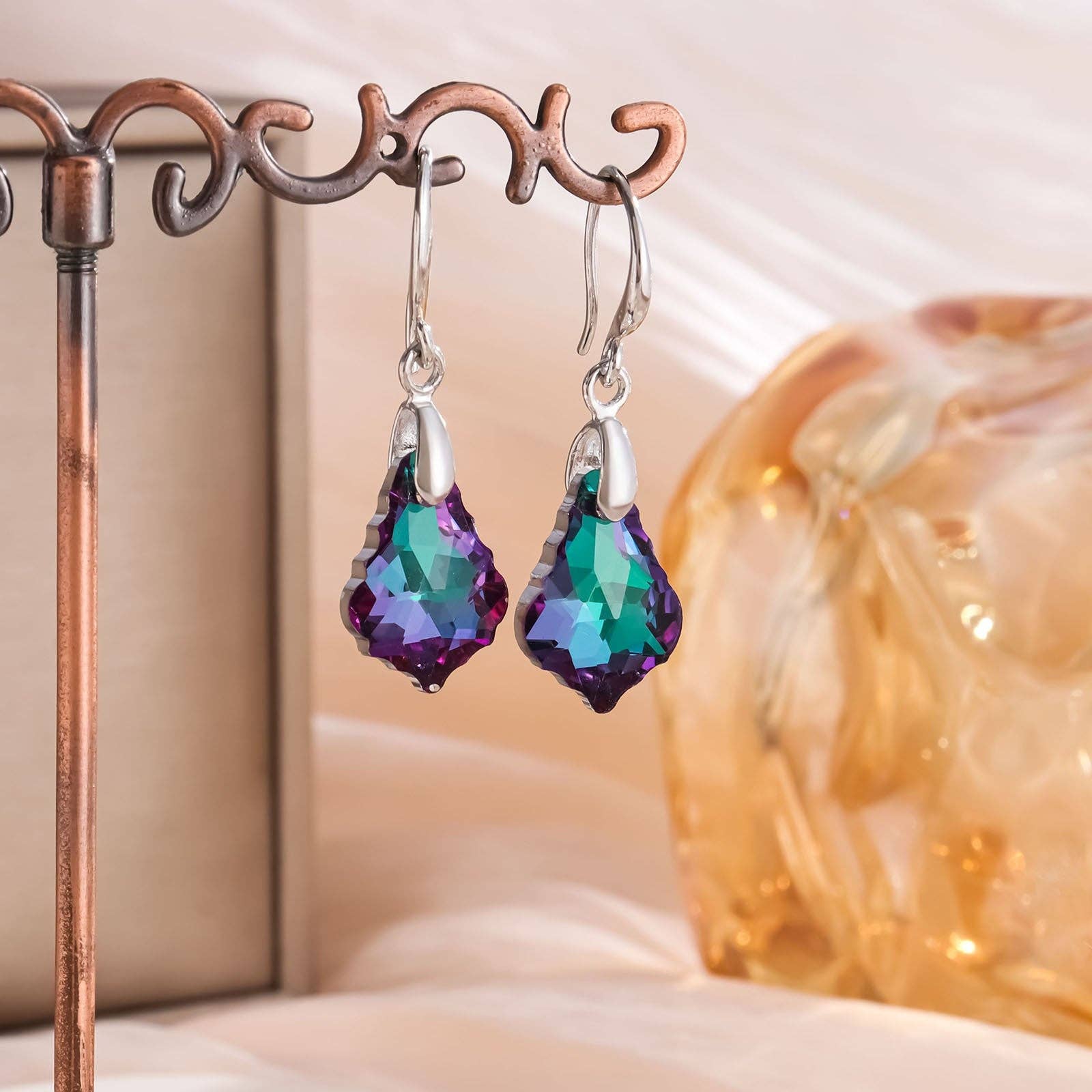 WoodWristCo - Venta al por mayor Pendientes colgantes - Pendientes barrocos con forma de hoja de arce, joyería de2