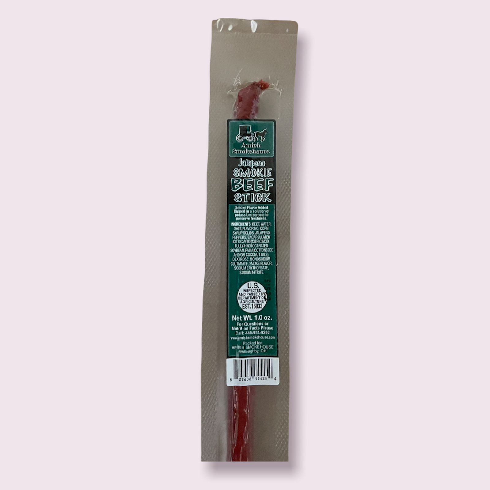 Amish Smokehouse - Wholesale Jerky - Jalapeño Beef Sticks 21 Ct. Individually Wrapped1