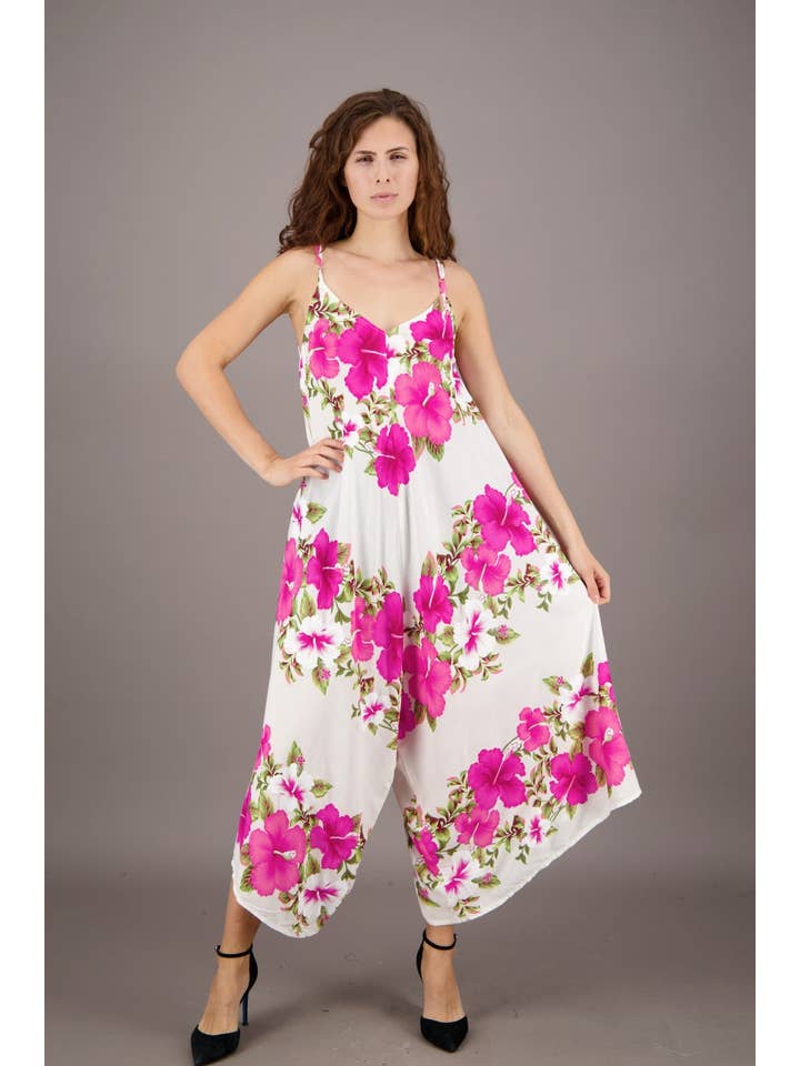Advance Apparels - Wholesale Jumpsuit - Women's - Floral Print Jumper THJ-7081