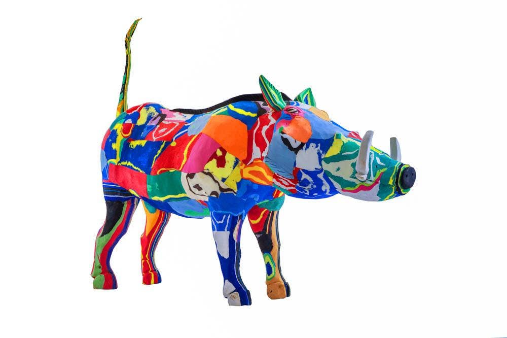 Ocean Sole - Wholesale Sculpture - Recycled Flip-Flop Warthog Sculpture5