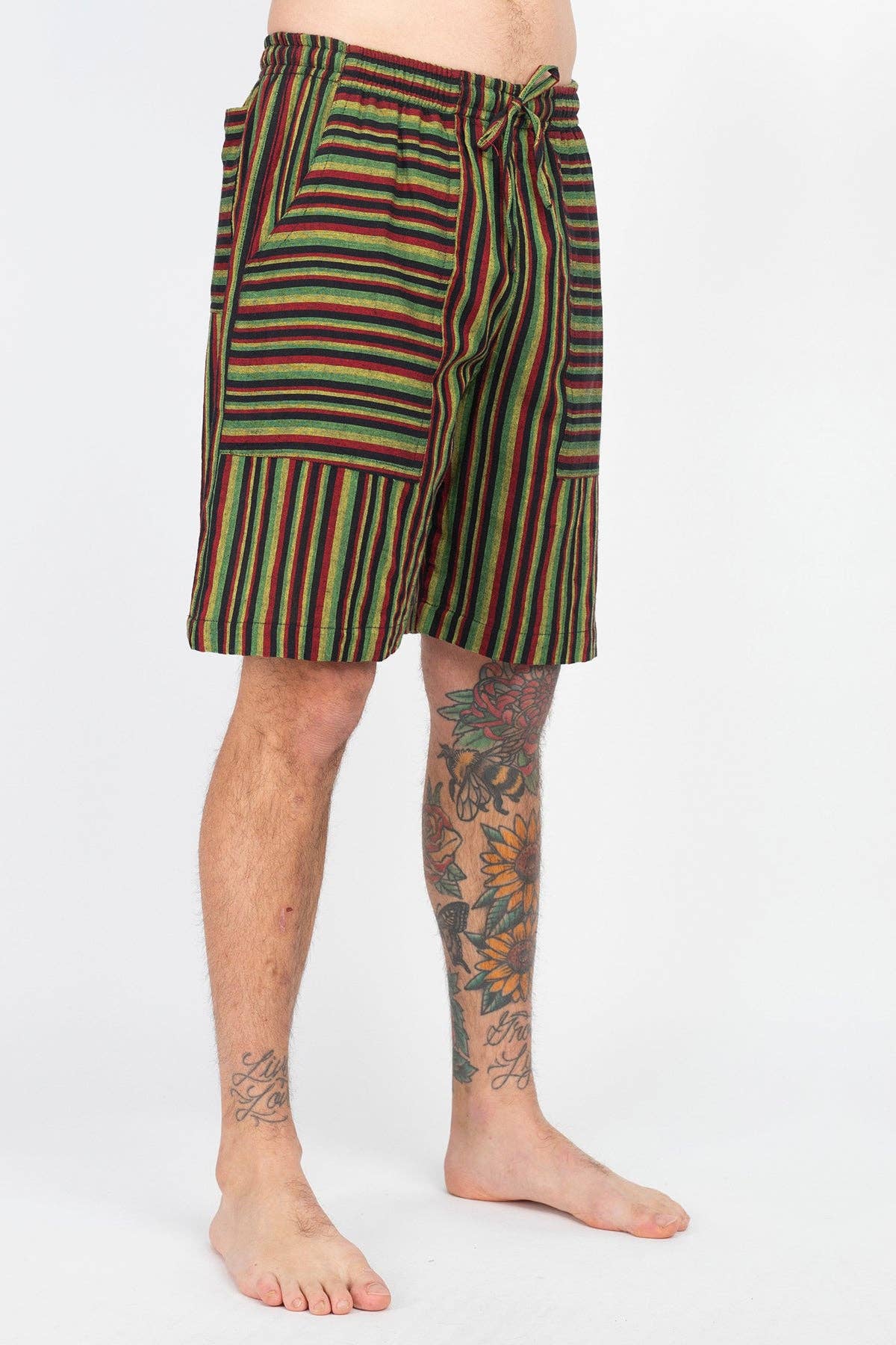 Rasta Short à rayures avec cordon de serrage pour hommes en vente sur Faire2