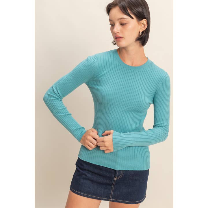 HYFVE - Wholesale Knit Top - Women's - Ribbed Long Sleeve Knit Top
