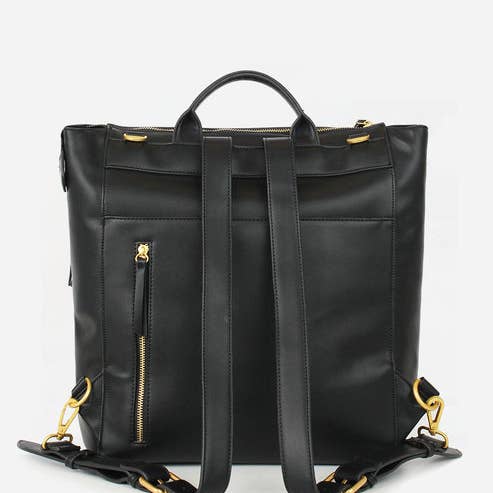 Fawn Design - Wholesale Diaper Bag - Baby - The Square Diaper Bag Bundle - Faux Leather Mom Backpack