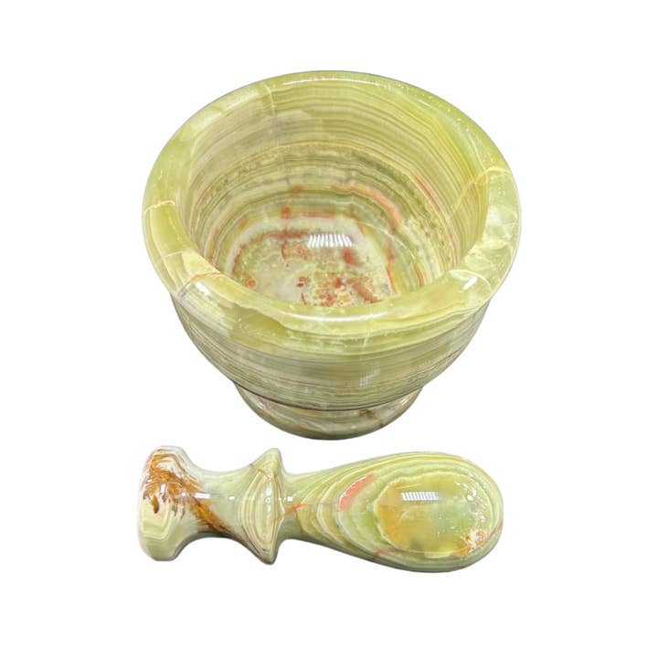 Quasar Gems USA - Wholesale Mortar & Pestle - Onyx Mortar and Pestle 5 inch