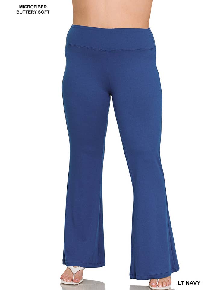 42POPS - Wholesale Athletic/Lounge Leggings - Women's - ,,.....SI-27007 Plus Buttery Soft Flare Leg High Waist Yoga Pants1