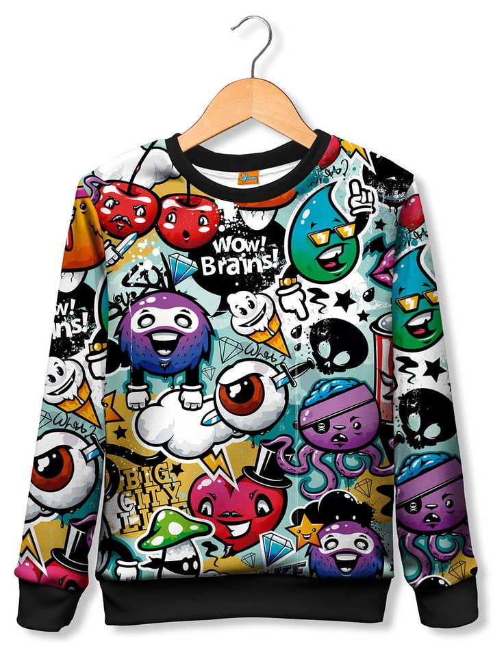 Sweat-shirt Fishikii Brains pour enfant | SUDN.45 pour la vente par Fishikii