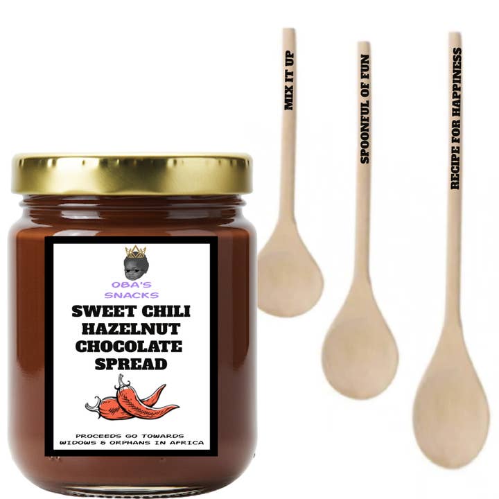 3 Positive Spoons & Sweet Chili Chocolate Hazelnut Spread for wholesale by Maqoba