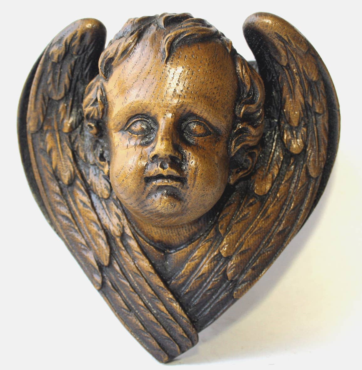 Oakapple Designs Ltd - Wholesale Decorative Figurine - Cherub's Head with Wings - Reproduction Victorian Carving1