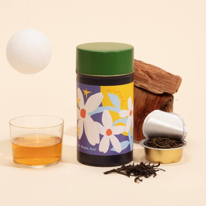 Three Gems Tea – Chá solto por atacado – Oolong de flor da meia-noite (75g)1