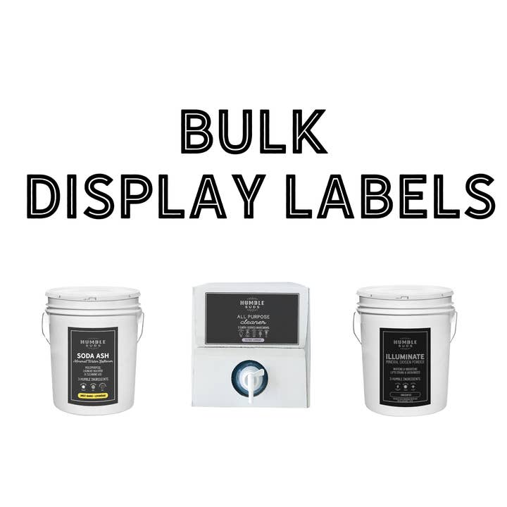 BULK LABELS FOR RETAIL DISPLAY for wholesale by Humble Suds